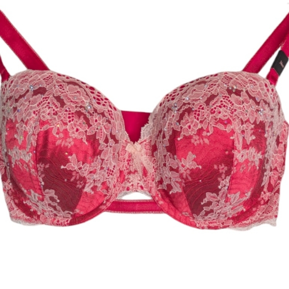 Victoria's Secret Dream Angels Multi-Way/Multi Options Red Lace Bling Bra NWT - Picture 3 of 6
